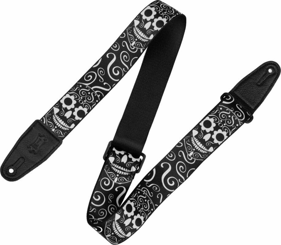 Levy's Levy s MPD2C-016 Sangle de guitare en polyester Imprimés tête de mort
