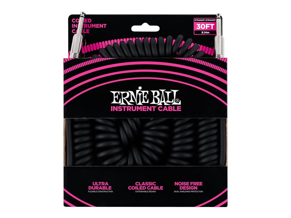 Ernie Ball Câble Jack torsadé Noir