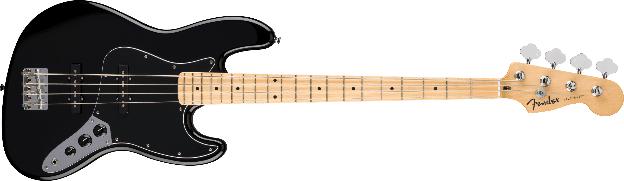 Fender Standard Jazz Bass Black Pickguard noir