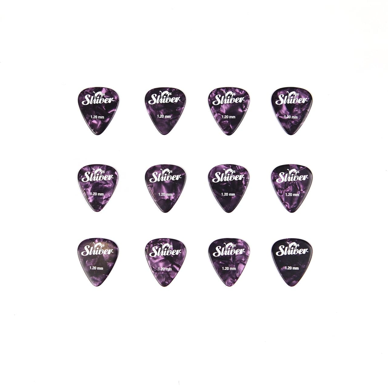 Shiver 12 médiators celluloïd Violet