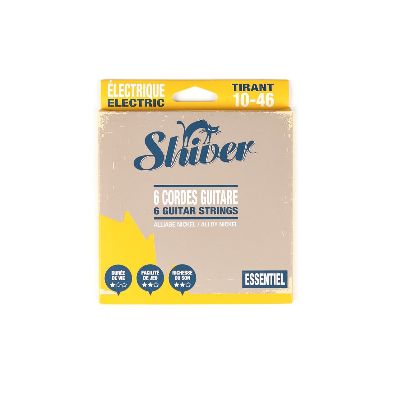 Shiver 6 cordes de guitare électrique Essentiel Tirant 10-46