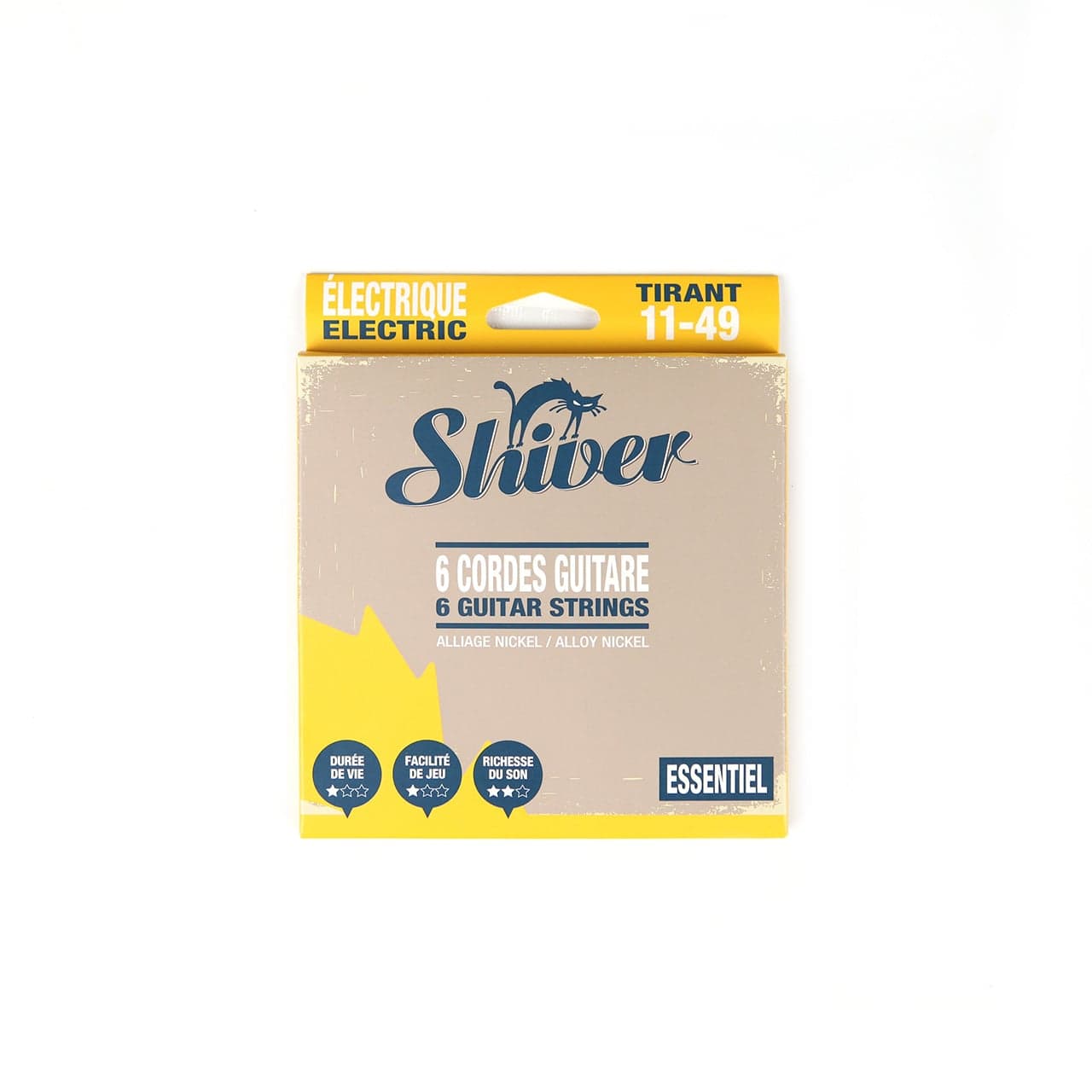 Shiver 6 cordes de guitare électrique Essentiel Tirant 11-49