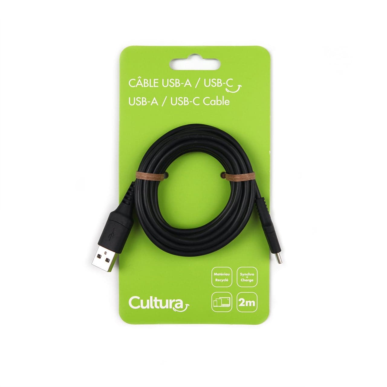 Cultura Câble USB A / USB C 2m noir