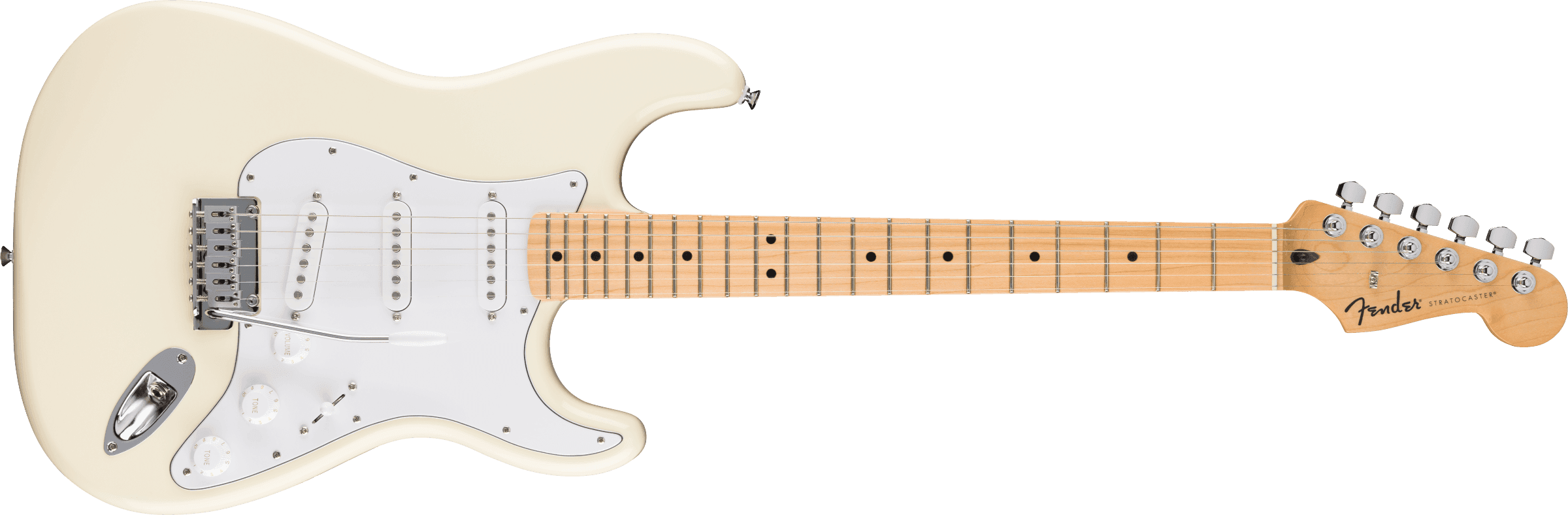 Fender Standard Stratocaster Maple Fingerboard White Pickguard Olympic White