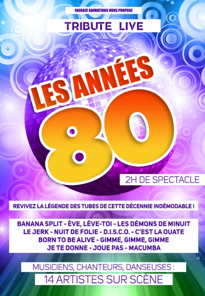 Affiche, Les Années 80 le 11 août aux Arènes de Palavas