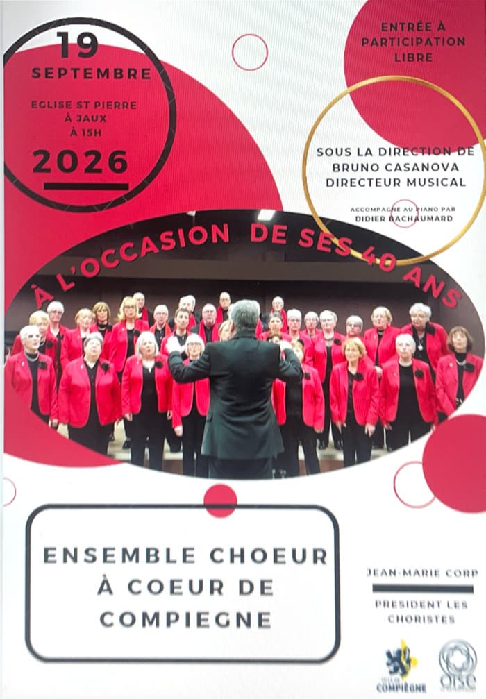 Affiche, Concert de la Chorale CHOEUR à COEUR