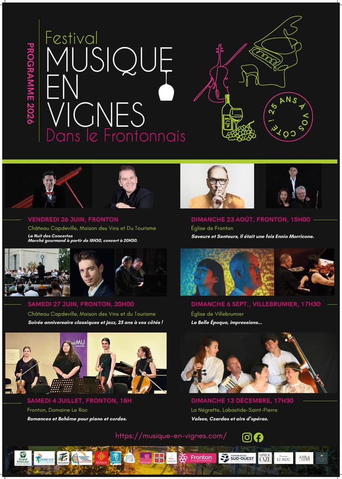 Affiche, Festival Musique en Vignes dans le Frontonnais