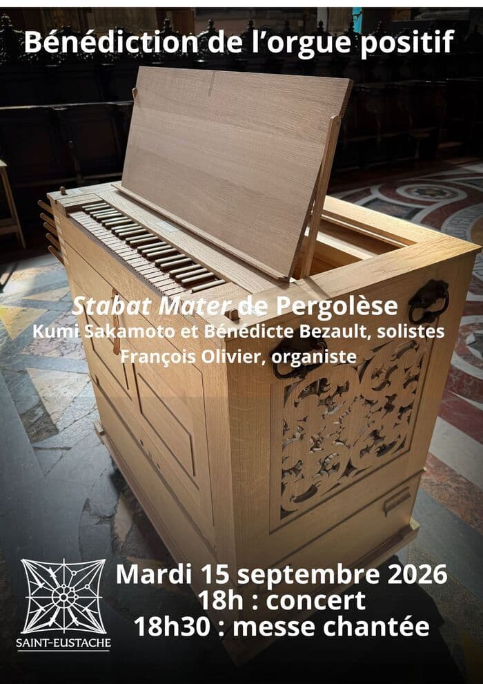 Affiche, Bénédiction de l'orgue positif de Saint-Eustache