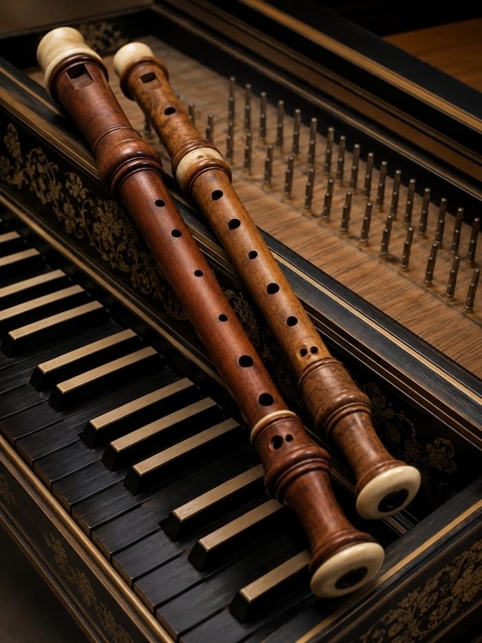 Affiche, Récital flûte à bec & clavecin
