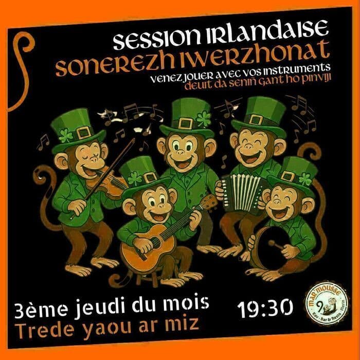 Affiche, Session de musique irlandaise
