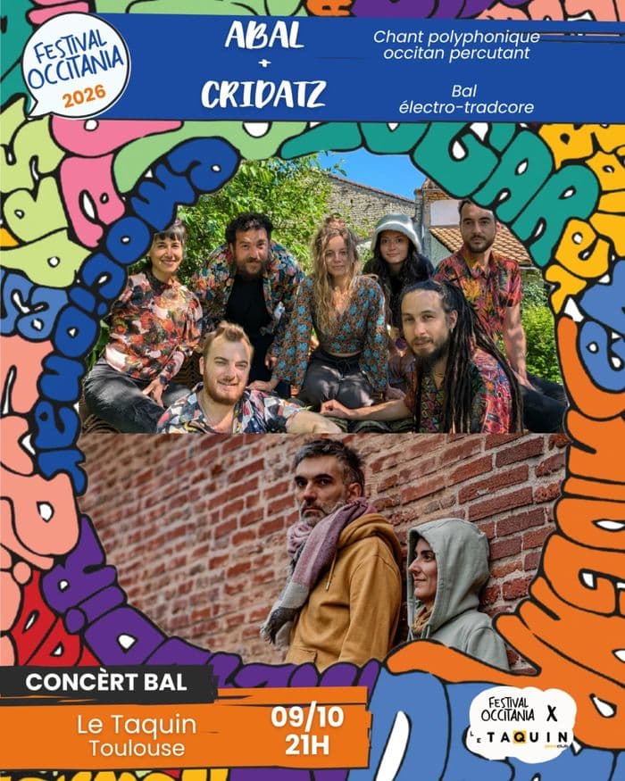 Affiche, Abal + Cridatz - Festival Occitania X Le Taquin