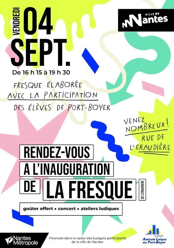 Affiche, Inauguration fresque Port-Boyer