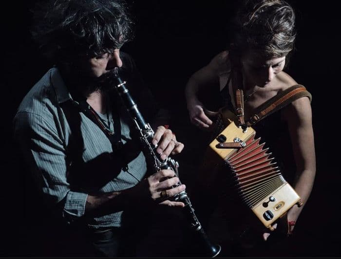 Affiche, Duo Cabaret - Delaroziere   Troc de chansons