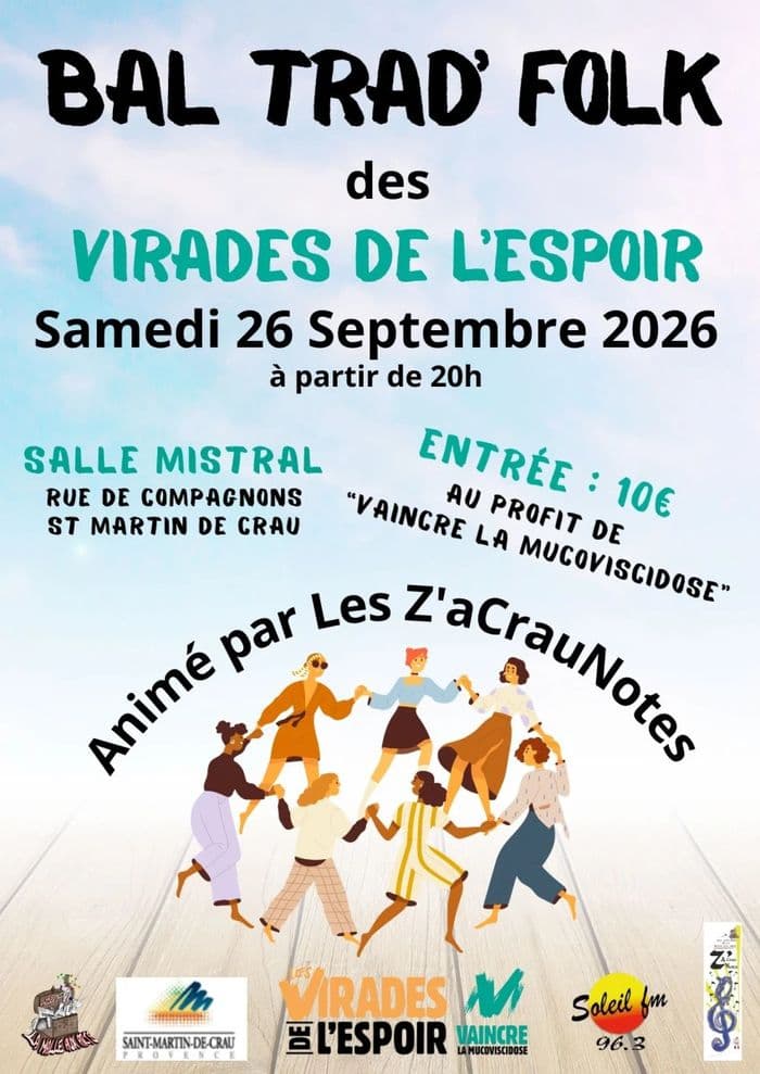 Affiche, Bal Trad' Folk des Virades de l'Espoir