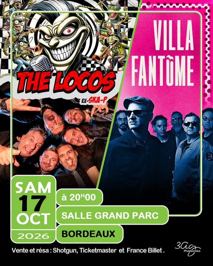 Affiche, THE LOCOS (Ex-SKA-P) et Villa Fantôme