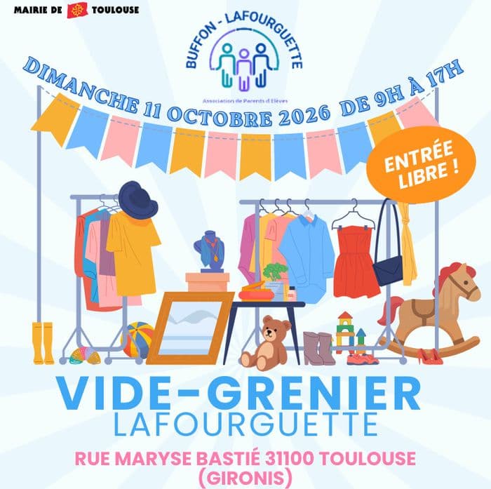 Affiche, Vide Grenier Lafourguette