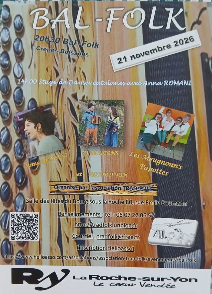 Affiche, stage de danses Catalanes et bal Folk