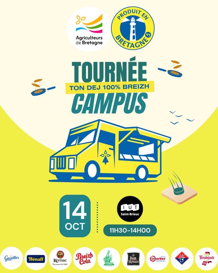 Affiche, Tournée des campus 2026 : à la rencontre des étudiants bretons !