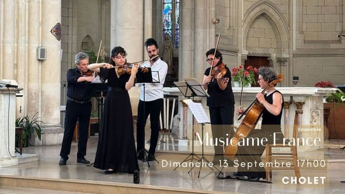 Affiche, Concert à Cholet : Ravel, Debussy, Cantemir, Mozart, Bach, Doppler, Piazzolla, Vivaldi