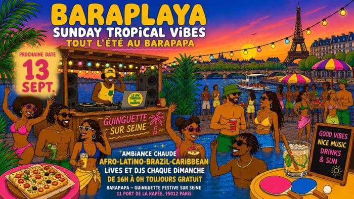 Affiche, Baraplaya - Sunday Tropical vibes au Barapapa !