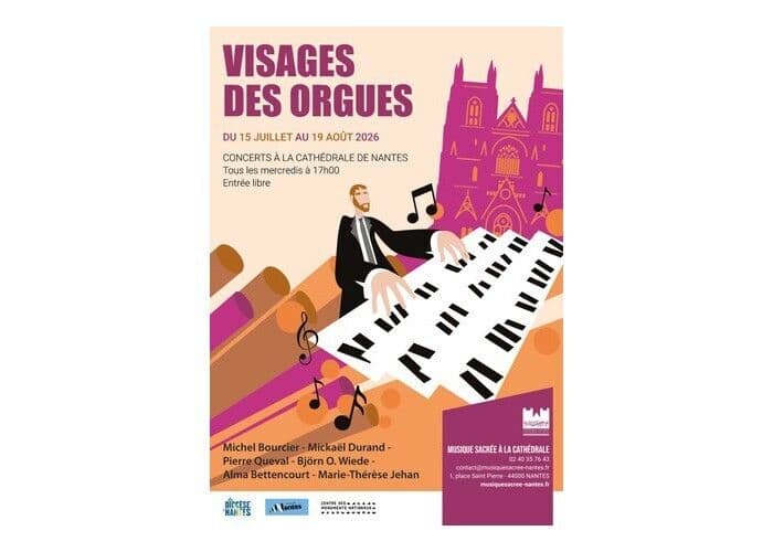 Affiche, Festival Visages des Orgues - Concerts gratuits à la Cathédrale
