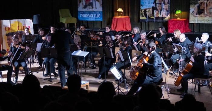 Affiche, Quand un Orchestre symphonique rencontre un ensemble de violoncelles