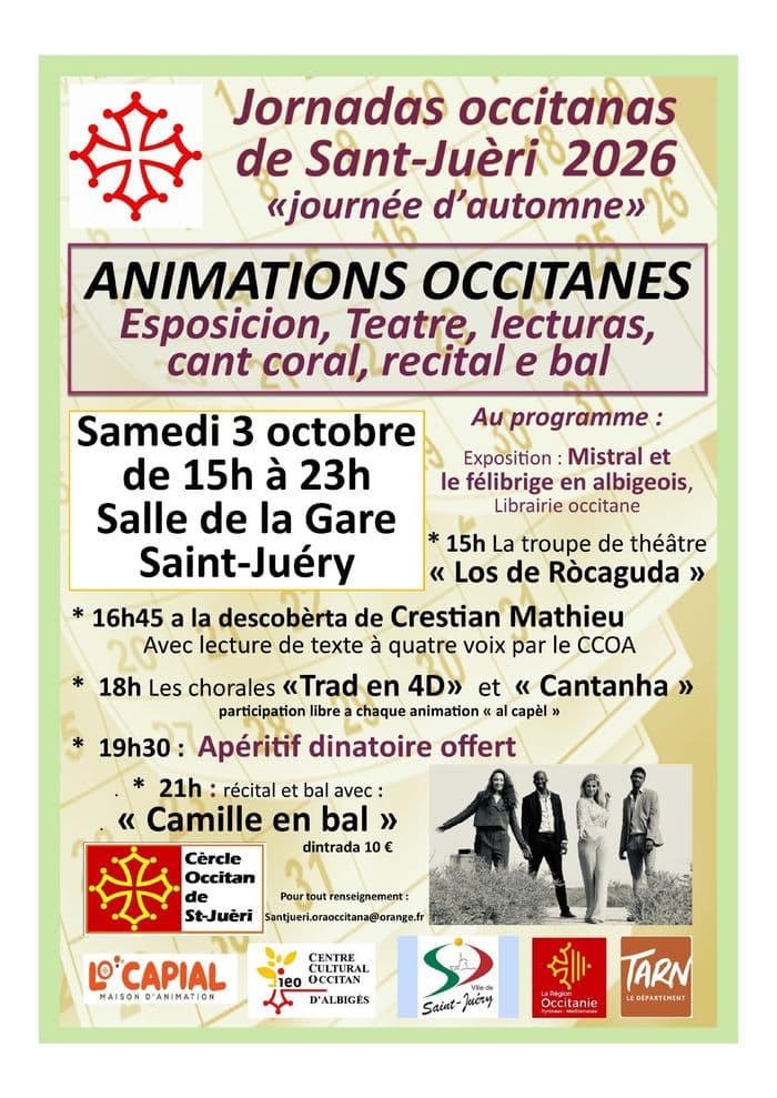 Affiche, Animations Occitanes Saint Juéry - 15H à 23H