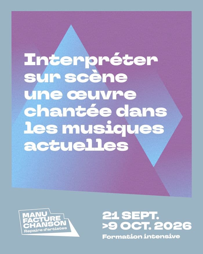 Affiche, Stage - Interpréter sur scène une œuvre chantée dans les musiques actuelles – Parcours intensif