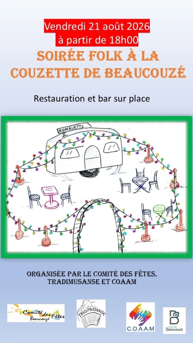 Affiche, Soirée Trad à la Couzette