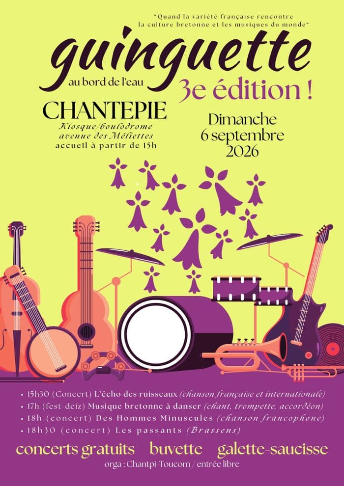 Affiche, 3e guinguette de rentrée de Chantepie
