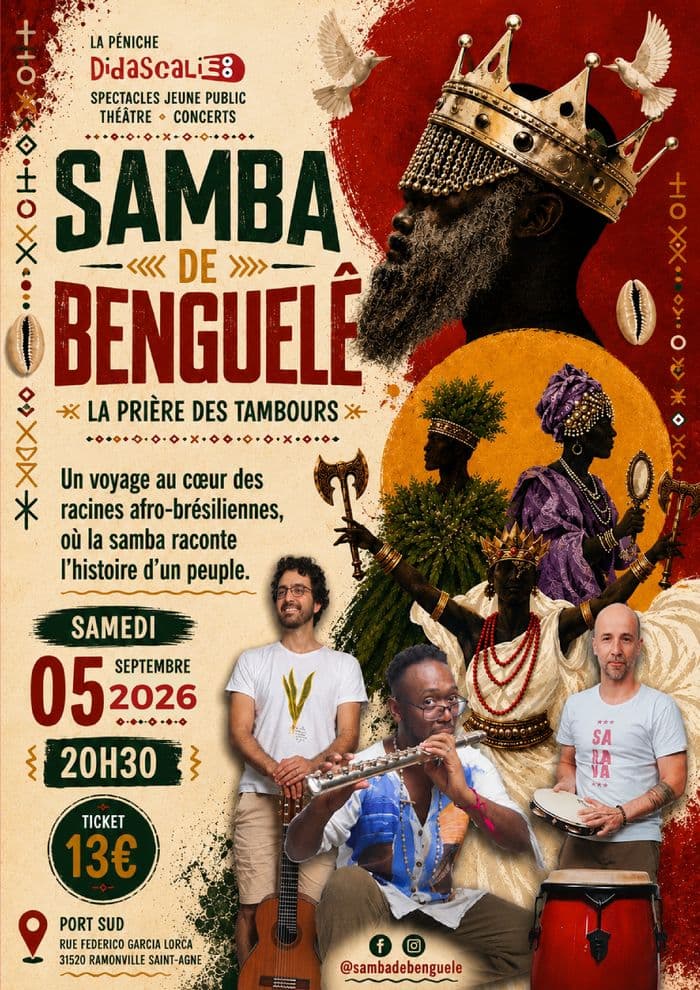Affiche, Concert Samba de Benguelê - La Prière des tambours