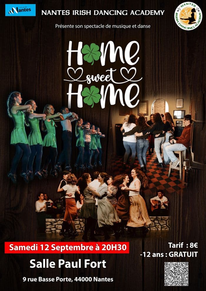 Affiche, Spectacle de musique et danse irlandaises "HOME SWEET HOME"