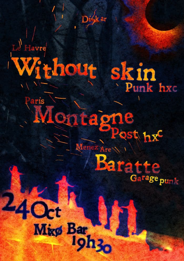 Affiche, Collectif Diskar x Without Skin+Montagne+Baratte