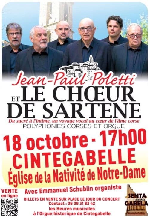Affiche, Le Choeur de Sartène et Jean-Paul Poletti