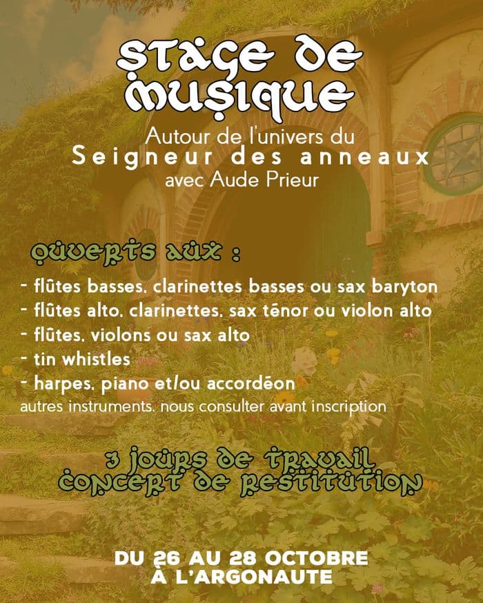 Affiche, Stage de musique