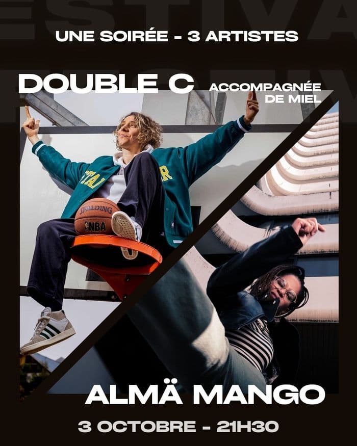 Affiche, Double C et Almä Mango en live – 3 MEUFS on stage !