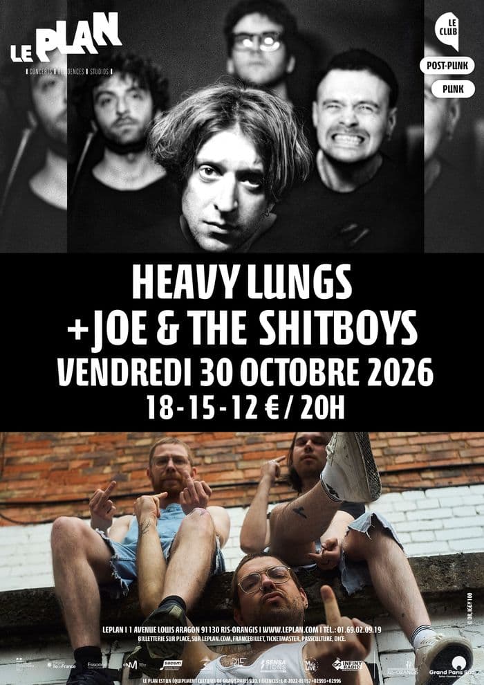 Affiche, Heavy Lungs + JOE & the Shitboys