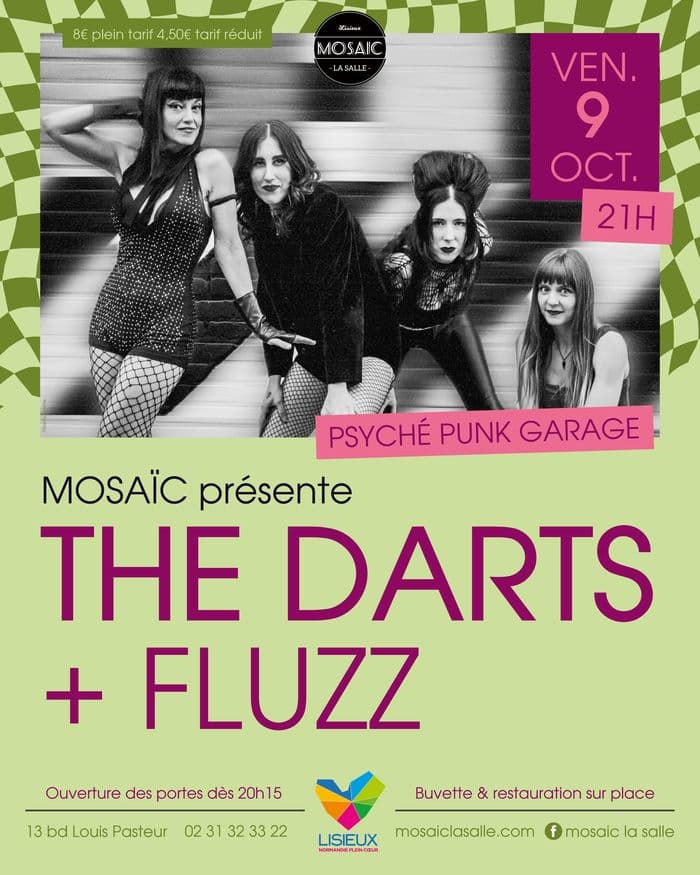 Affiche, Concert - the Darts + Fluzz