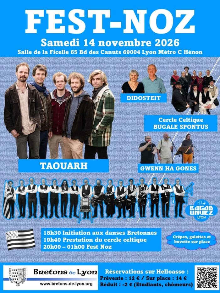 Affiche, Fest Noz des bretons de Lyon 2026