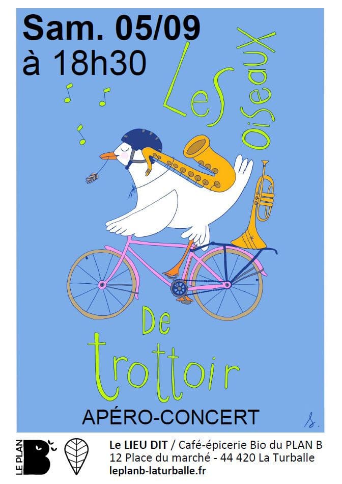 Affiche, Apéro Concert avec Les oiseaux de trottoir