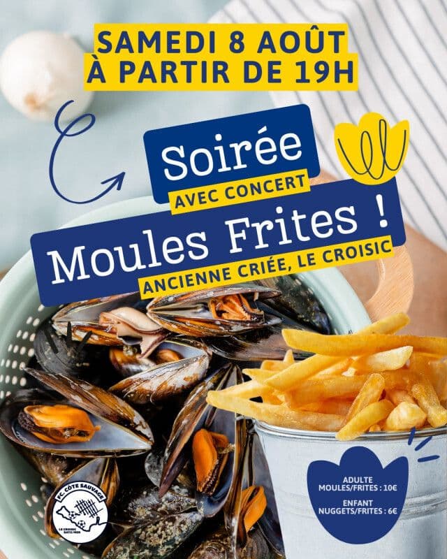 Affiche, Soirée moules frites
