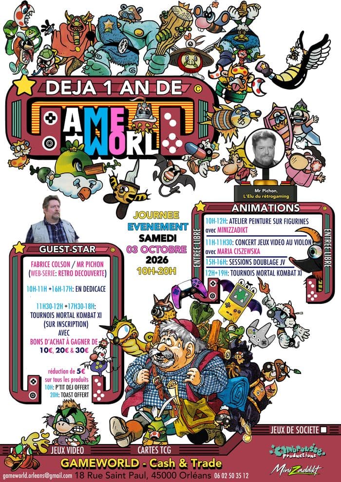Affiche, Gameworld Fête SES 1 AN