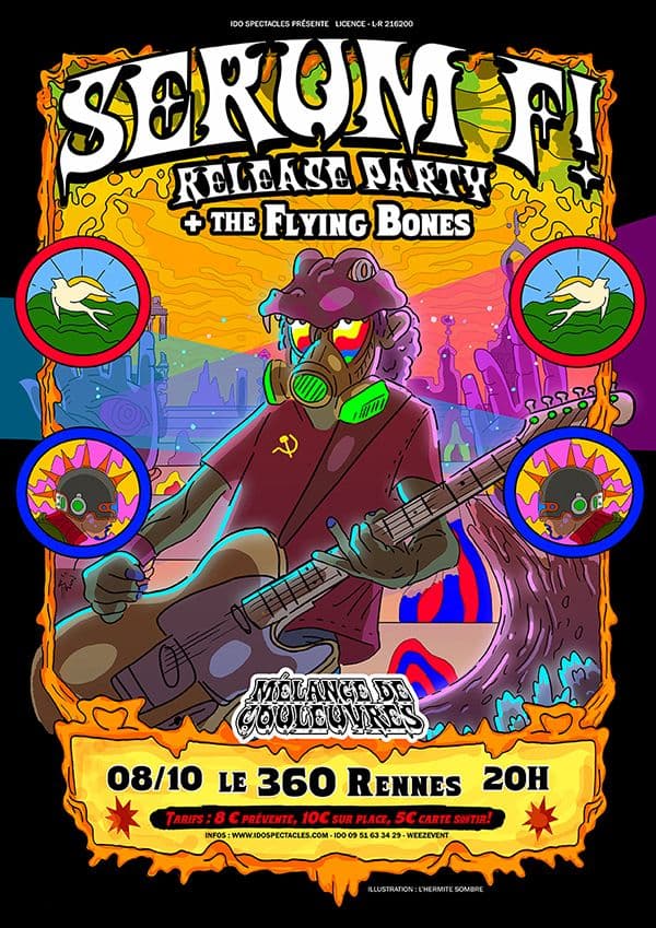 Affiche, SERUM F! release party + The Flying Bones - Le 360 Rennes - 08/10/2026