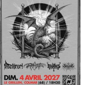 Affiche, Nordjevel + Svarttjern + Malphas + Unviar - le Grillen Colmar
