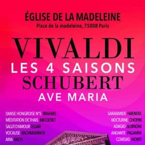 Affiche, Les 4 Saisons de Vivaldi, Ave Maria et Célèbres Adagios