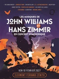 Affiche, Les Musiques de John Williams et Hans Zimmer en concert symphonique