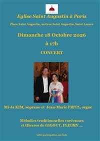 Affiche, Voix et orgue à Saint-Augustin
