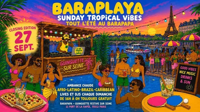 Affiche, Baraplaya - Sunday Tropical vibes au Barapapa !