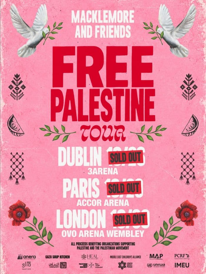 Affiche, Free Palestine Tour