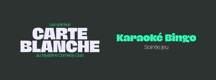Affiche, Carte Blanche - Bingo-Karaoké